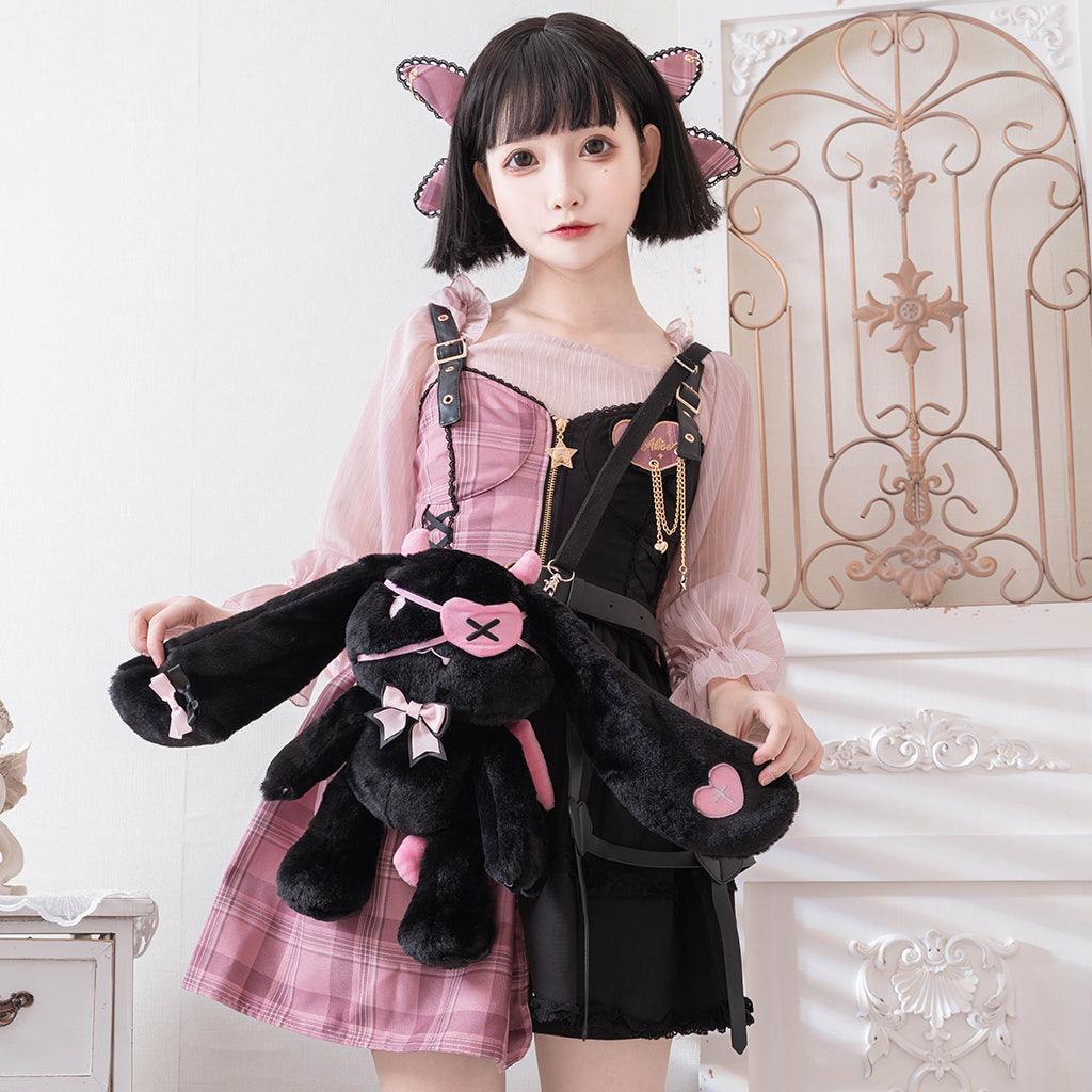 LovelyLota Demon Rabbit Plush Doll Backpack Lolita bag - Lovely Lota Shop