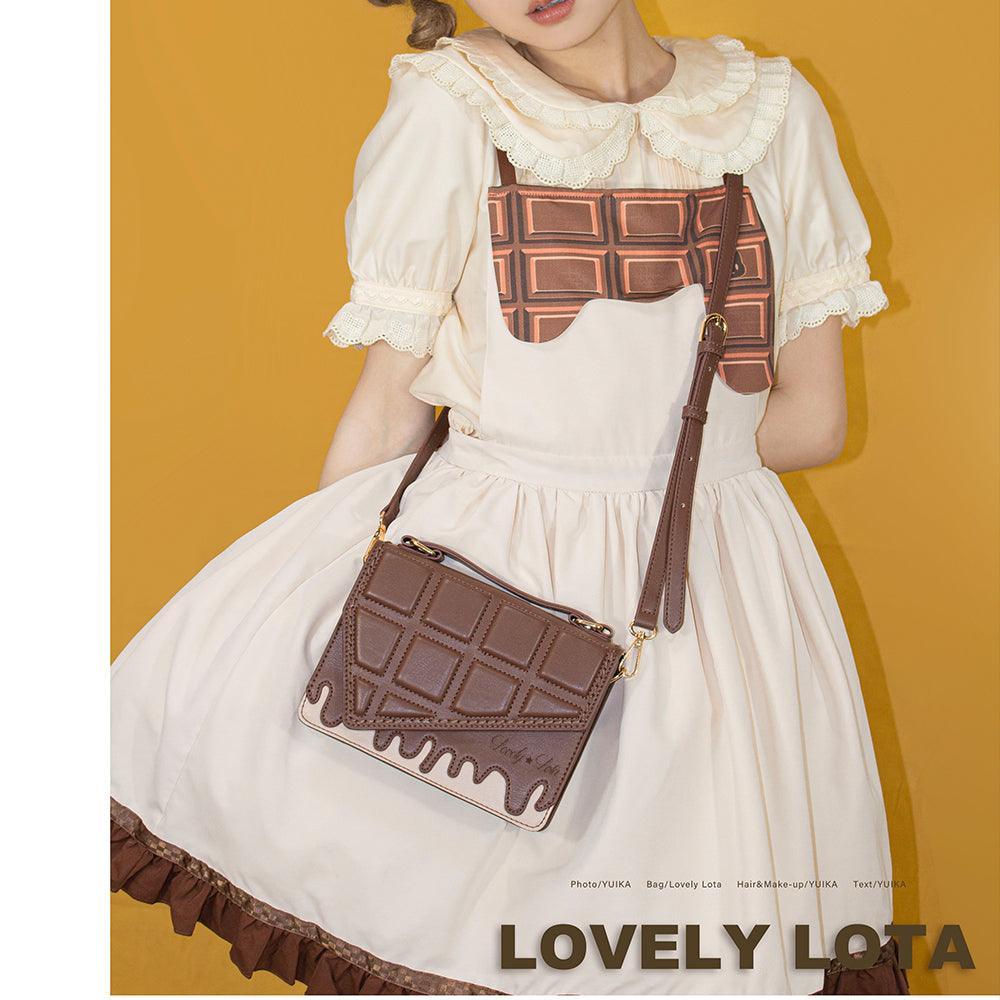 LovelyLota Sugar cube chocolate hand crossbody Lolita bag - Lovely Lota Shop