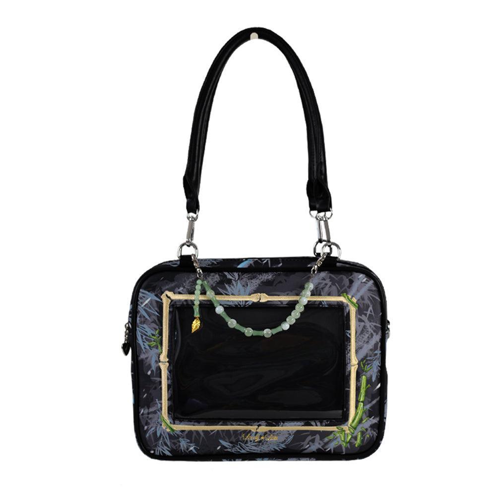 LovelyLota 竹春谣 Chinese style itabag Square top handle crossbody shoulder bag - Lovely Lota Shop