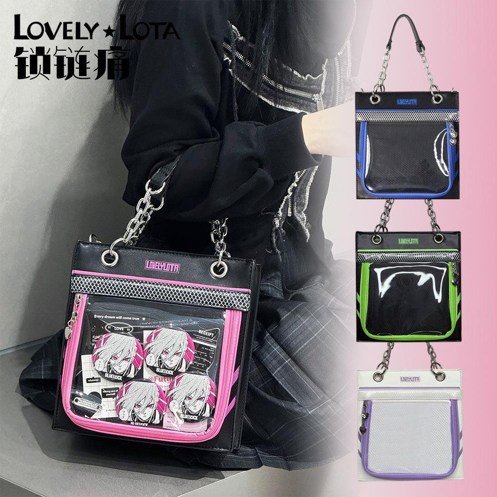 LovelyLota chain itabag Square top handle crossbody shoulder bag - Lovely Lota Shop