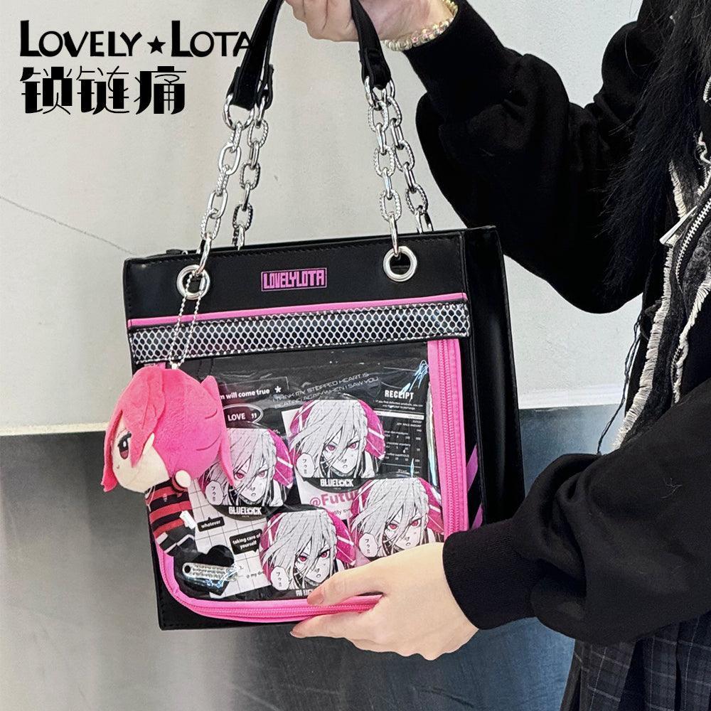 LovelyLota chain itabag Square top handle crossbody shoulder bag - Lovely Lota Shop