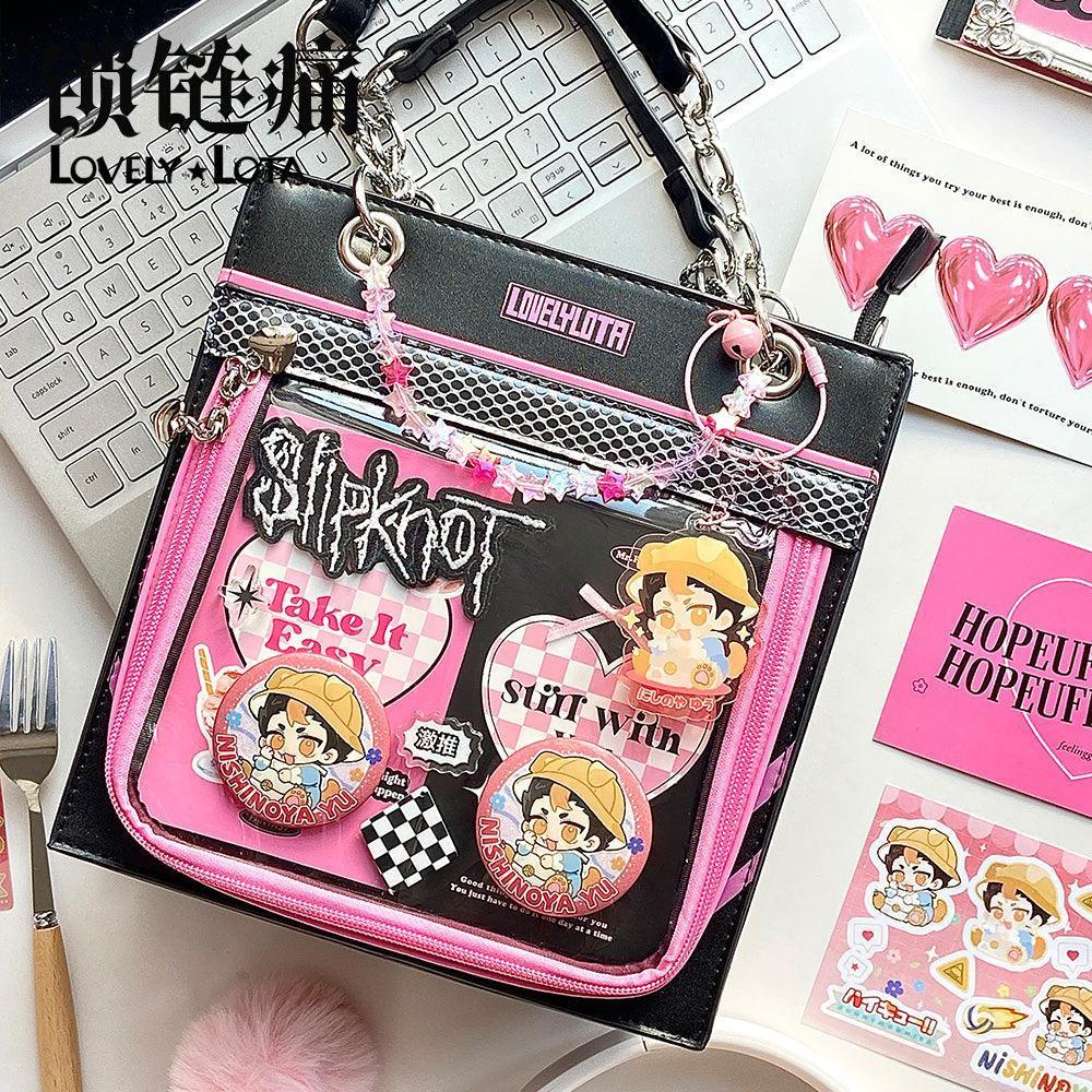 LovelyLota chain itabag Square top handle crossbody shoulder bag - Lovely Lota Shop