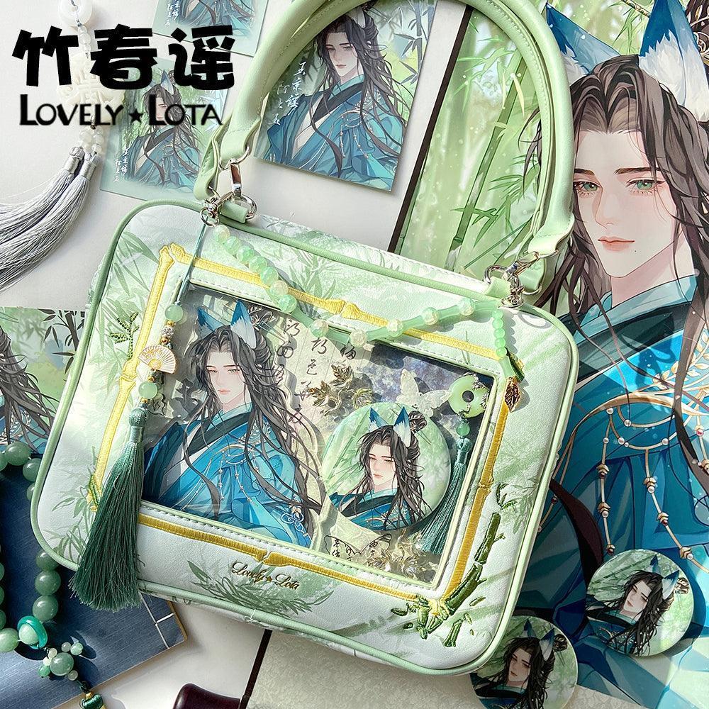 LovelyLota 竹春谣 Chinese style itabag Square top handle crossbody shoulder bag - Lovely Lota Shop