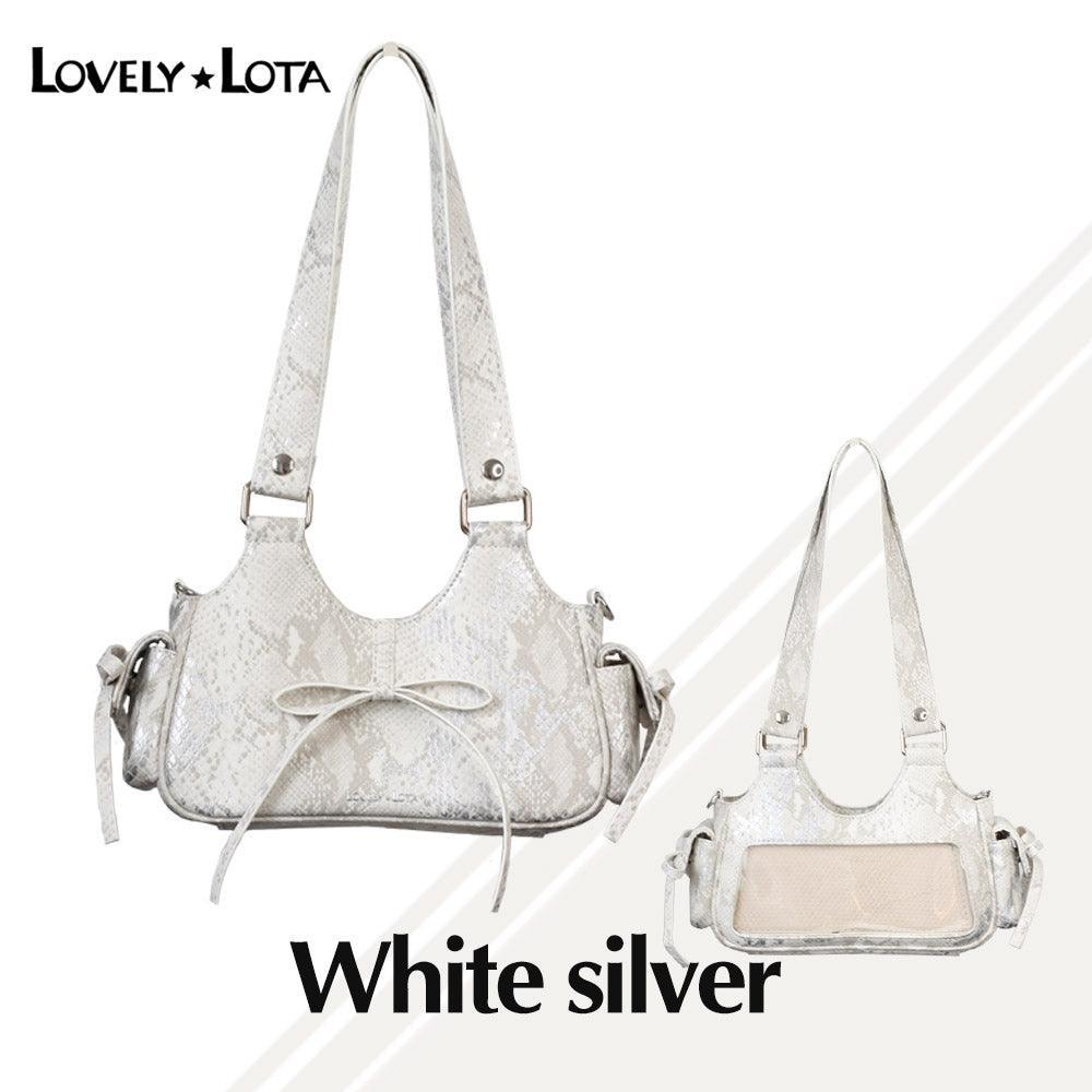 LovelyLota 羽鳞姬 Snake skin pattern itabag shoulder crossbody bag - Lovely Lota Shop