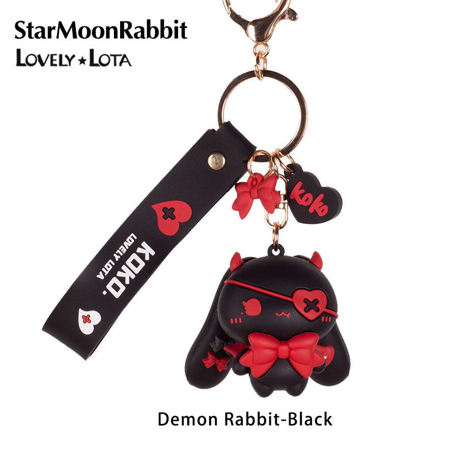 StarMoonRabbit Devil Rabbit Cute Cartoon Keychain pendant - Lovely Lota Shop