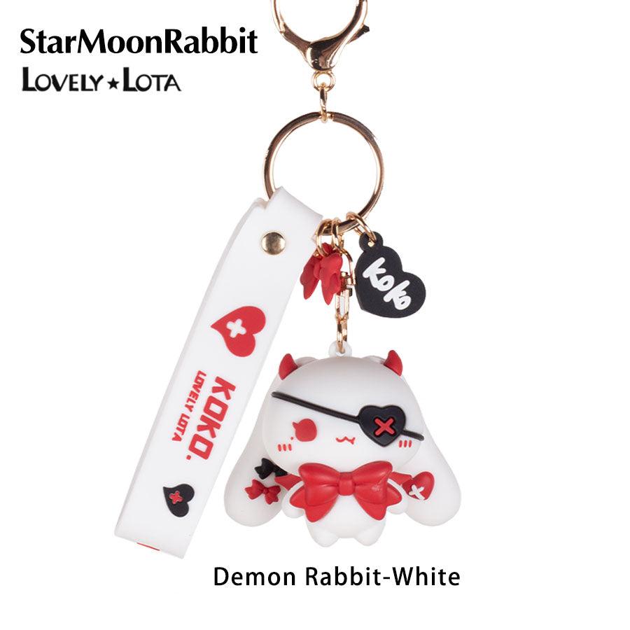 StarMoonRabbit Devil Rabbit Cute Cartoon Keychain pendant - Lovely Lota Shop