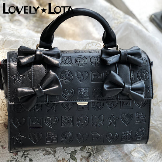 LovelyLota Original Bag | "Cute Sweetheart" Embossed Bag | Chocolate Design Handbag & Crossbody Bucket Bag