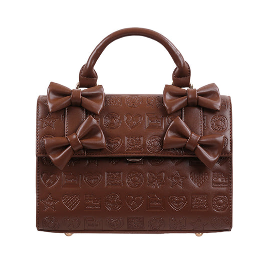 LovelyLota Original Bag | "Cute Sweetheart" Embossed Bag | Chocolate Design Handbag & Crossbody Bucket Bag