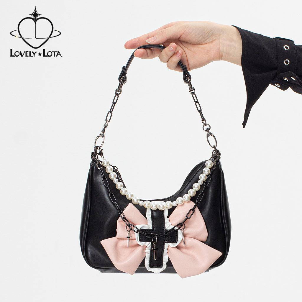 LovelyLota Sweetheart Witch armpit bag Hand-held cross-body Lolita bag - Lovely Lota Shop