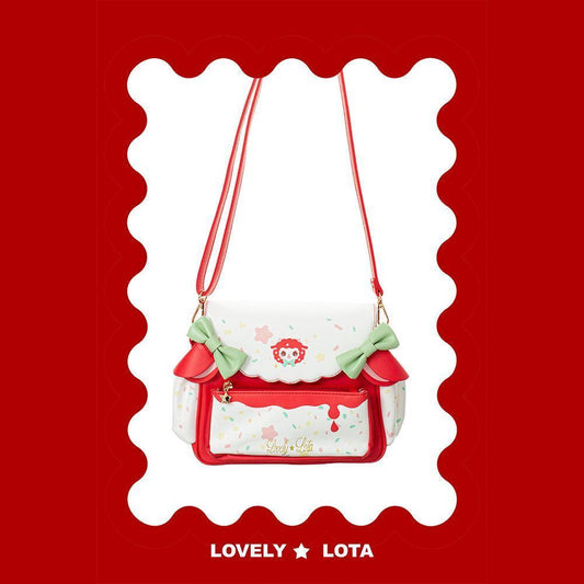 LovelyLota strawberry lamb Red cute crossbody bag Lolita bag - Lovely Lota Shop