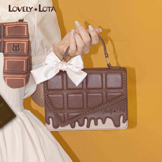 LovelyLota Sugar cube chocolate hand crossbody Lolita bag - Lovely Lota Shop