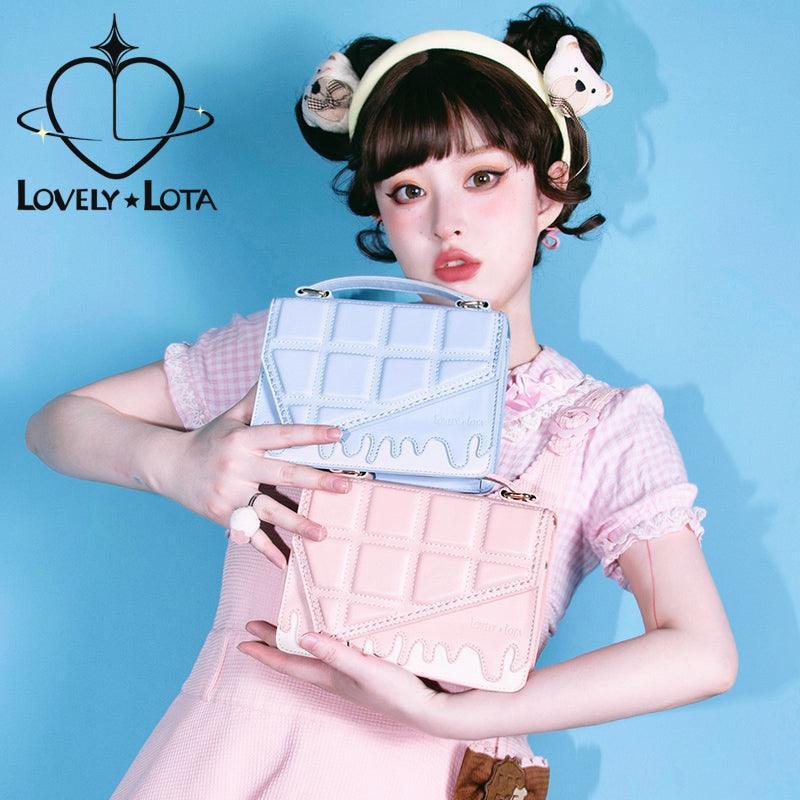LovelyLota Sugar cube chocolate hand crossbody Lolita bag - Lovely Lota Shop