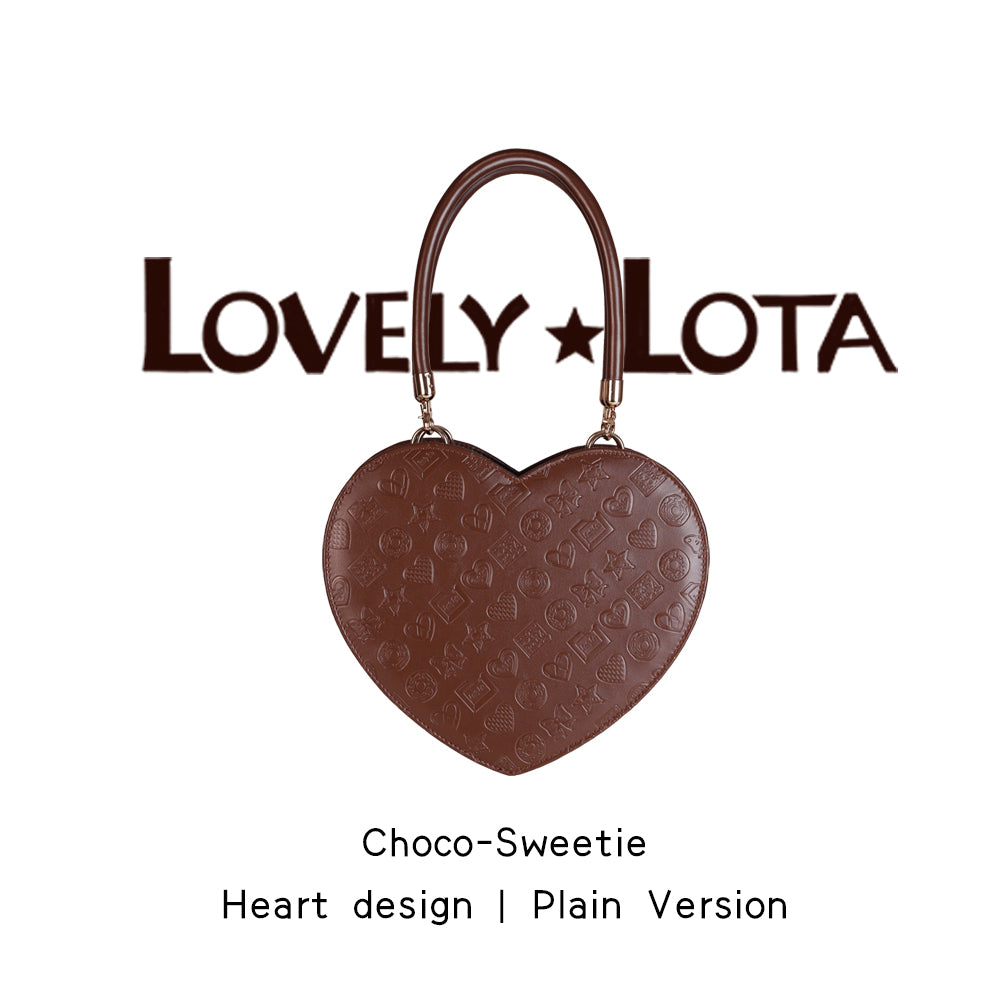 【IN STOCK】LovelyLota Original Choco-Sweetie Bag | Heart-Shaped Embossed Chocolate Design | Lolita Handbag & Crossbody | Perfect Gift for Girlfriend