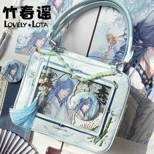 LovelyLota 竹春谣 Chinese style itabag Square top handle crossbody shoulder bag - Lovely Lota Shop