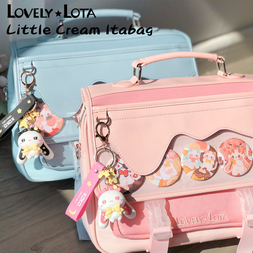 In Stock | LovelyLota Original Cream Small Capacity Ita Bag, Large Capacity Backpack & Crossbody Bag, Cute Daily Handbag