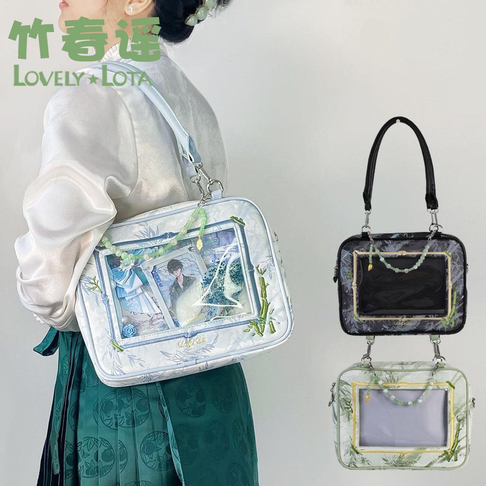 LovelyLota 竹春谣 Chinese style itabag Square top handle crossbody shoulder bag - Lovely Lota Shop