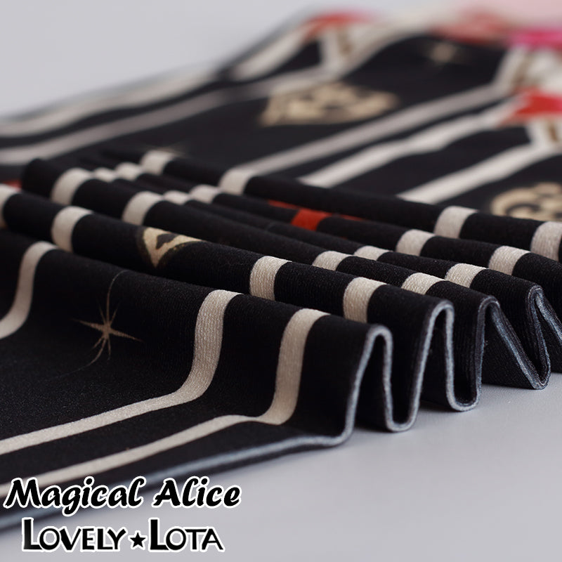 【In Stock】LovelyLota Original Magical Alice Cute Bow Print Velvet Japanese Style Lolita Tights 120D