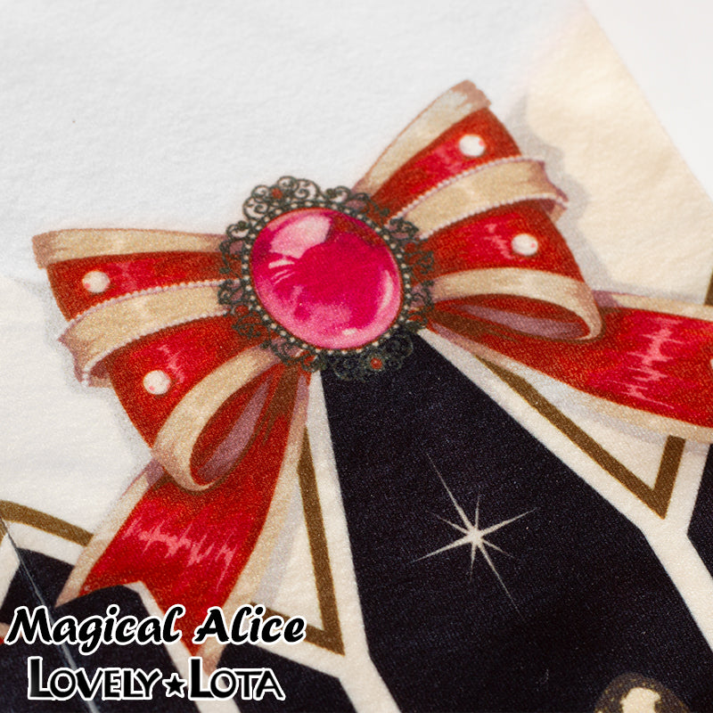 【In Stock】LovelyLota Original Magical Alice Cute Bow Print Velvet Japanese Style Lolita Tights 120D