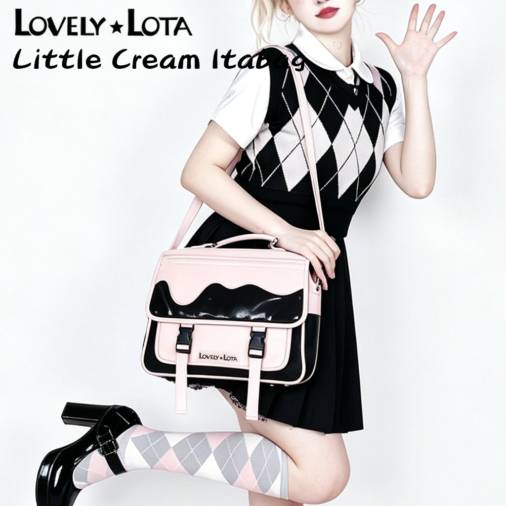 In Stock | LovelyLota Original Cream Small Capacity Ita Bag, Large Capacity Backpack & Crossbody Bag, Cute Daily Handbag