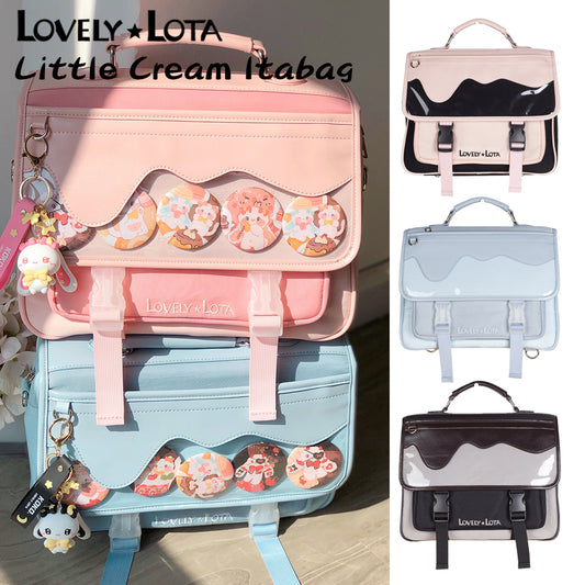 In Stock | LovelyLota Original Cream Small Capacity Ita Bag, Large Capacity Backpack & Crossbody Bag, Cute Daily Handbag