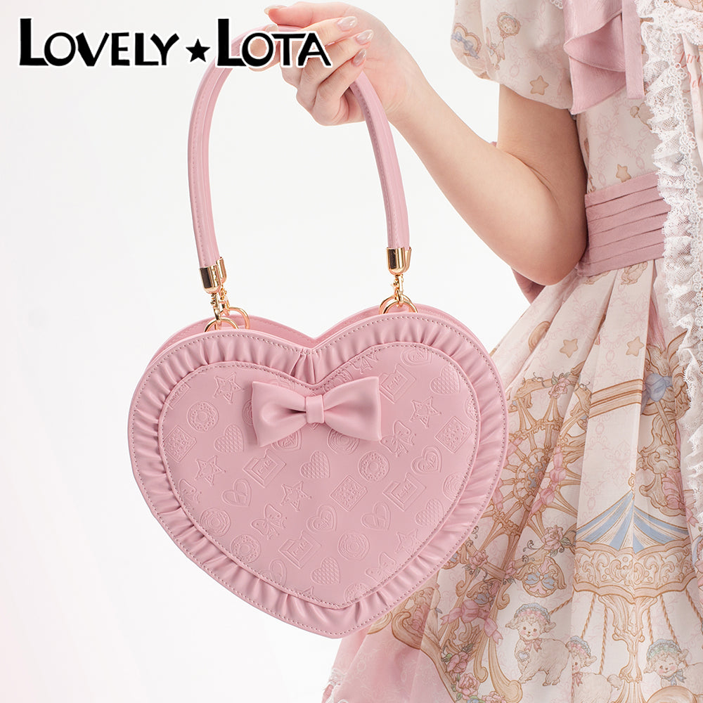 【IN STOCK】LovelyLota Original Choco-Sweetie Bag | Heart-Shaped Embossed Chocolate Design | Lolita Handbag & Crossbody | Perfect Gift for Girlfriend